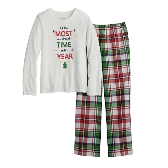 Jammies For Your Families 14 Plus Christmas Plaid “It’s The Most Wonderful Time” - Picture 1 of 3